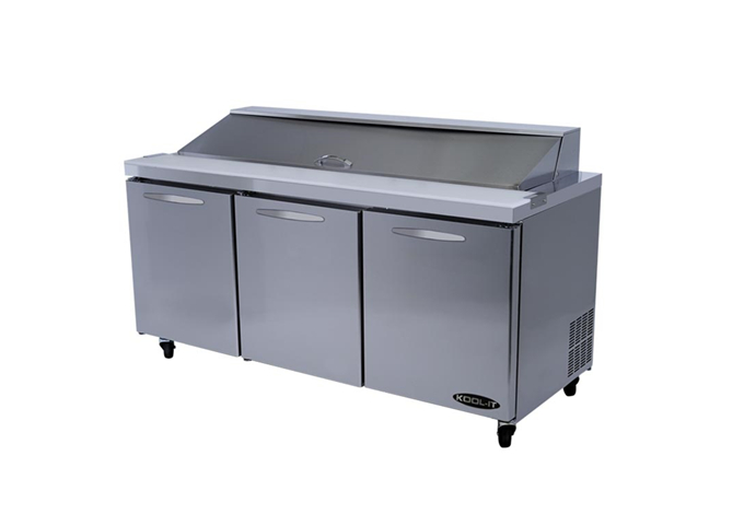 KST-72-3 Sandwich Prep Table 72" | White Stone