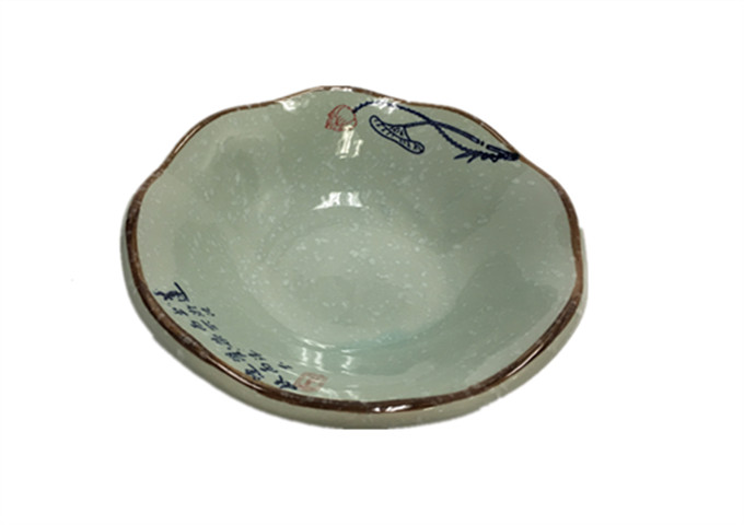 8'' X 2-1/2'' Ceramic Bowl, Side Wave | White Stone