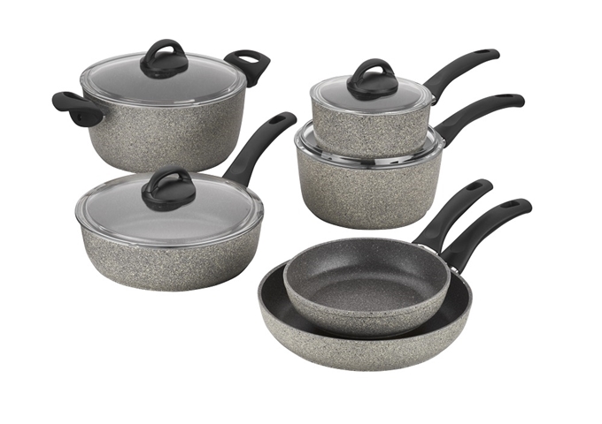 Parma 10 Piece Cookware Set | White Stone