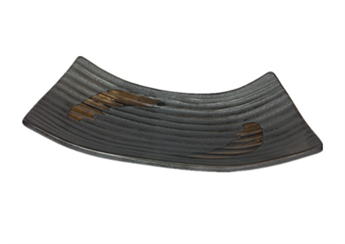 Whitestone Ceramic Grey Rectangle Plate, 11-1/2'' X 4-1/2'' | White Stone