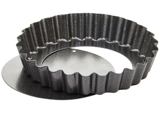 4″ Quiche Pan, Non-Stick Carbon Steel, 2 Piece Set | White Stone