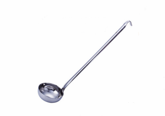 3-1/8'' Diameter Ladle,12-3/4'' Handle | White Stone