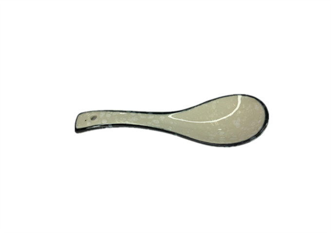 5-1/2'' Ceramic Spoon | White Stone