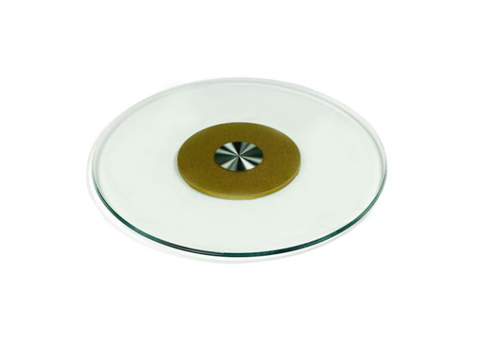 Glass Gold Lazy Susan, 70cm (27.5'') | White Stone