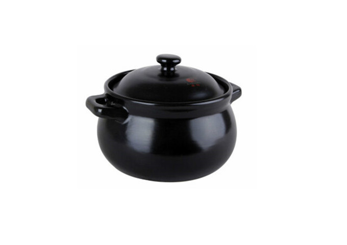 Black Casserole ,8" Round, 3000 ml | White Stone