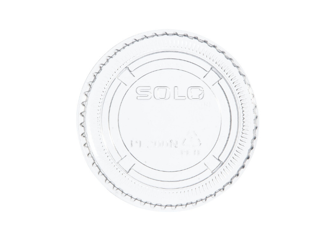 Solo® Medium Clear Plastic Portion Cup Lid for 2 oz, 2500/Case | White Stone