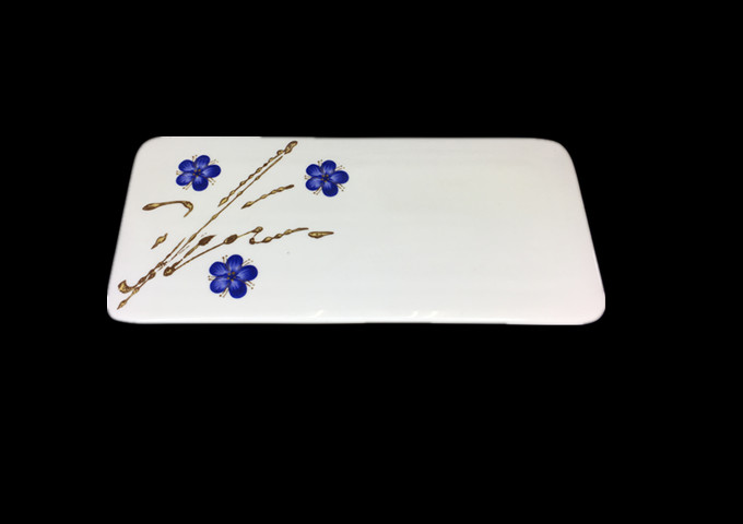 12'' X 5-1/2'' Ceramic Rectangular White Plate | White Stone