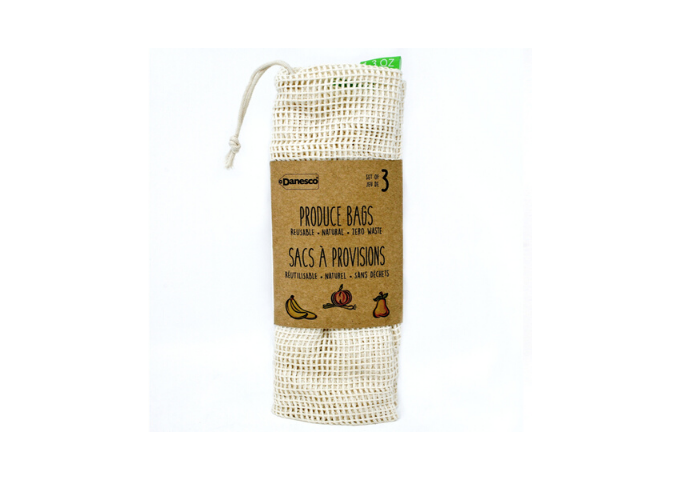 Danesco Cotton Mesh Produce Bags | White Stone