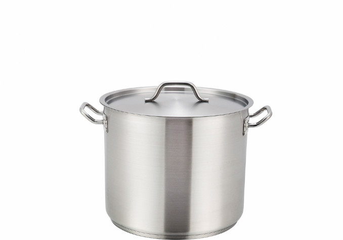 33-qt, Stainless Steel, Double Bottom, Stock Pot | White Stone
