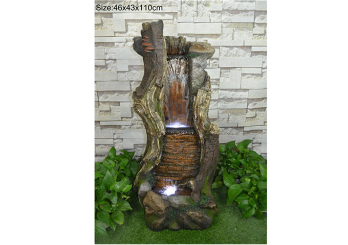 Poly- Resin Water Fountain, Indoor, Outdoor | White Stone