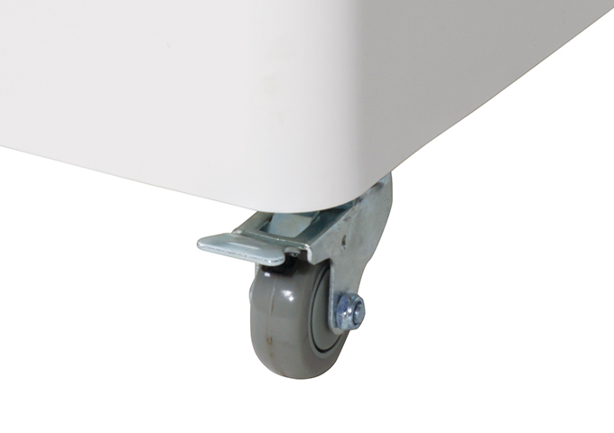 27 gal Ingredient Bin w/Brake Casters and Scoop | White Stone