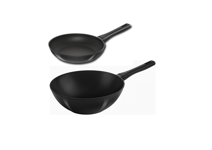 ZWILLING Madura Plus Non – Stick Frypan and Wok 2pc Set | White Stone
