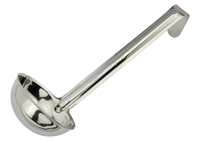 3oz Ladle w/6" Hdl, One-piece, S/S | White Stone