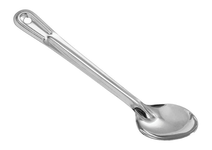 13" Solid Basting Spoon, 1.5mm, S/S | White Stone