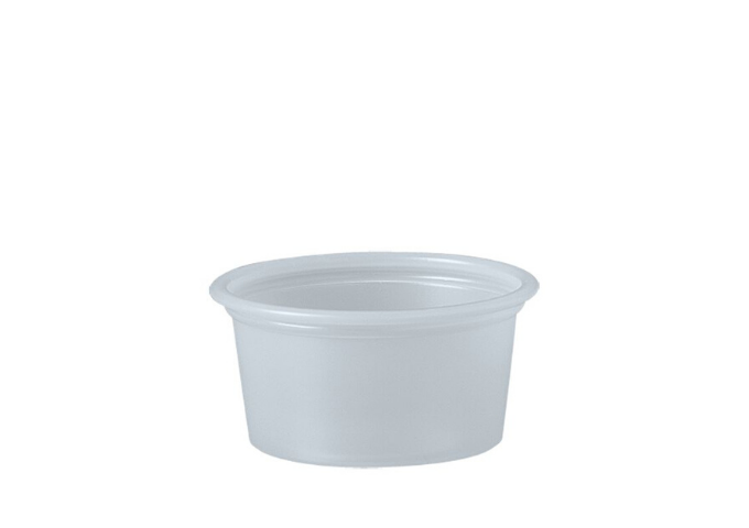 Solo® 0.75 oz (22ml) Translucent Polystyrene Souffle / Portion Cup - 2500/Case | White Stone