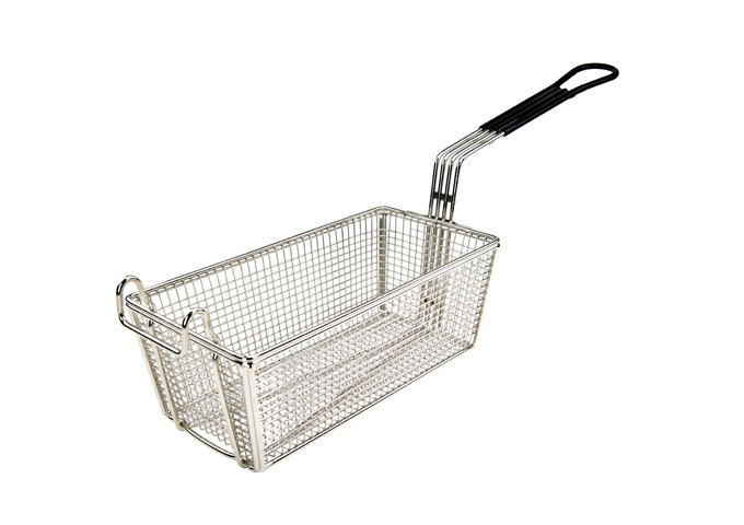 Fry Basket, 10″ Black Handle | White Stone