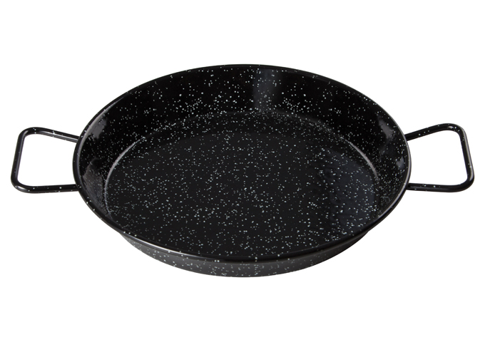 11" Paella Pan, Enameled Carbon Steel (Spain) | White Stone