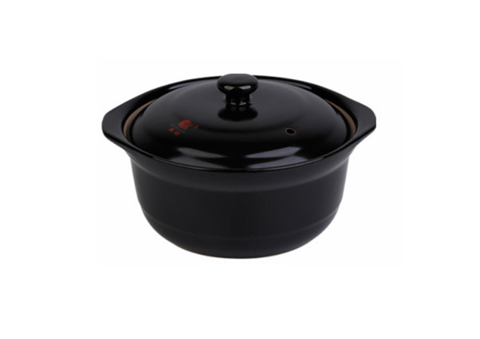 Black Casserole, 8 1/4'' Round, 1800 ml | White Stone