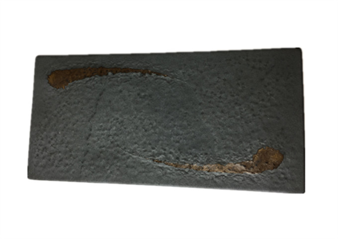 14'' X 7'' Ceramic Grey Stone Flat Plate | White Stone