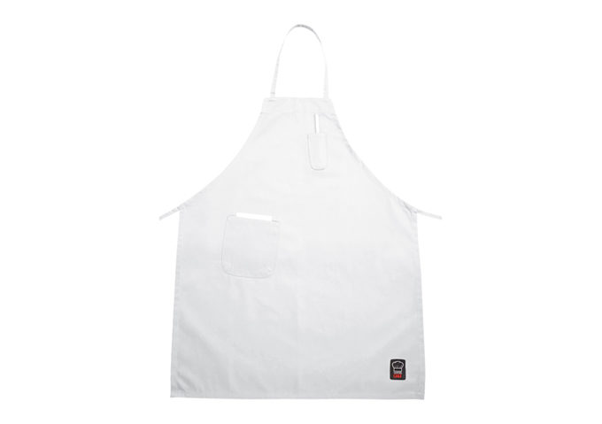 Full Length Bib Apron w/Pocket, White | White Stone