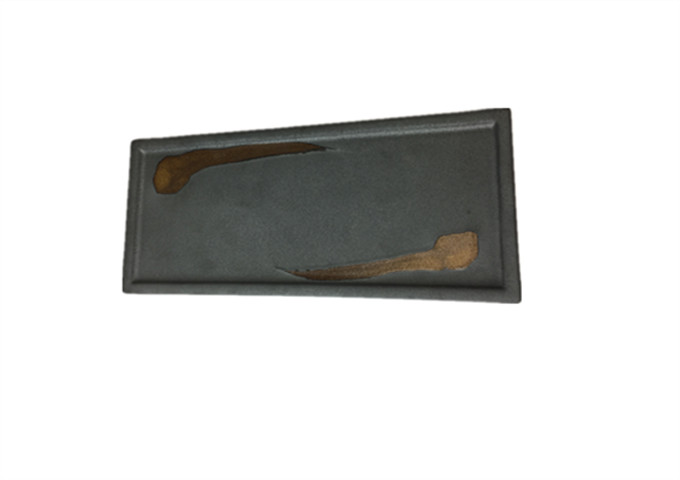 Grey Rectangular Flat Plate 12'' x 5-1/2'' | White Stone