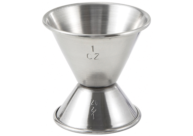 Jigger, 1/2oz x 1oz, S/S | White Stone