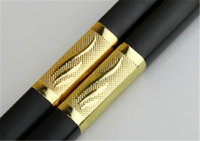 Alloy Chopsticks, 11.5", Black, 20pcs | White Stone