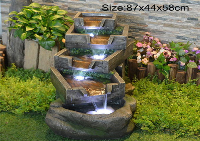 Poly- Resin Water Fountain, Indoor, Outdoor | White Stone