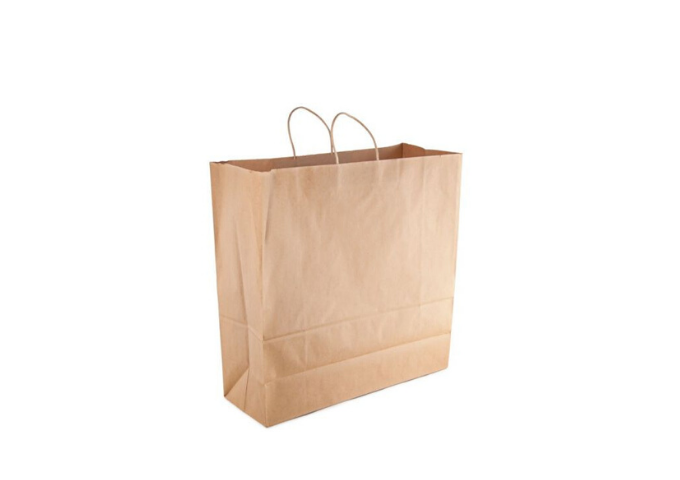 Kraft Shopping Bag with Handles, 18''x7''x19''  - 200/Box | White Stone