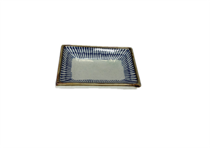 4'' X 2-3/4''  CERAMIC SAUCE DISH, BLUE RAIN | White Stone