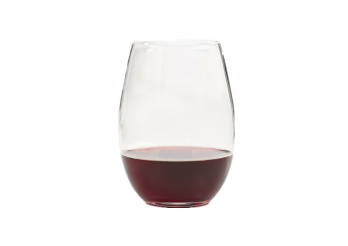 Trudeau Set Of 4 Splendido Stemless Wine Glasses, 19.75 Oz | White Stone