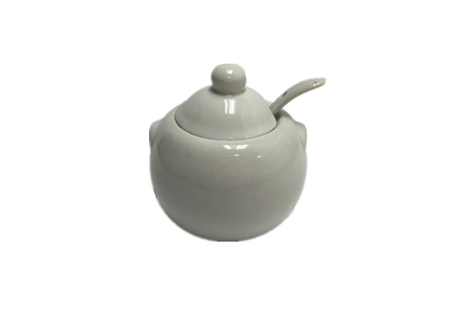 BIA Covered Sugar Pot, 8 oz | White Stone