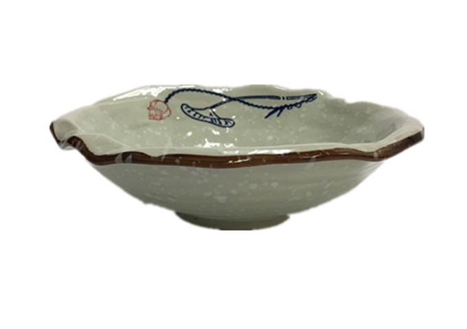 9'' X 2-1/2'' Ceramic Salad Bowl | White Stone