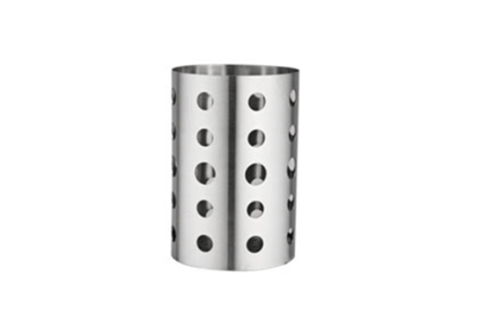 Utensil Holder, Stainless Steel | White Stone