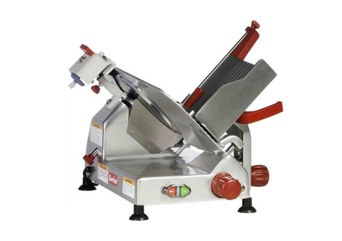 Berkel Manual Gravity Feed Slicer, 12'' 1/3-HP | White Stone