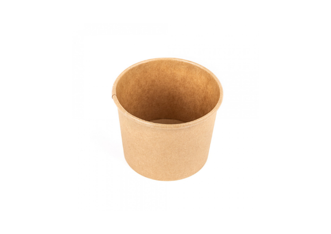 Kraft Paper Soup Bowl 12 oz (1000), 400ML, 115mm Dia | White Stone