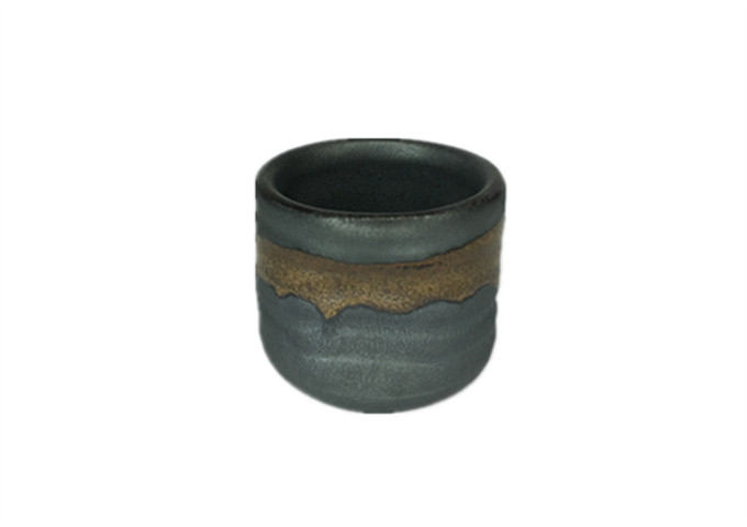 1-3/4'' X 1-3/4'' Ceramic Grey Sake Cup | White Stone