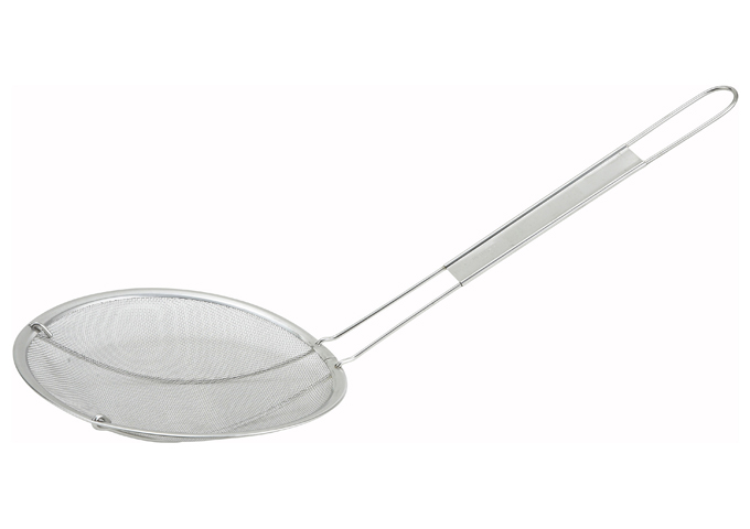 6" Single Mesh Strainer, Course, S/S | White Stone