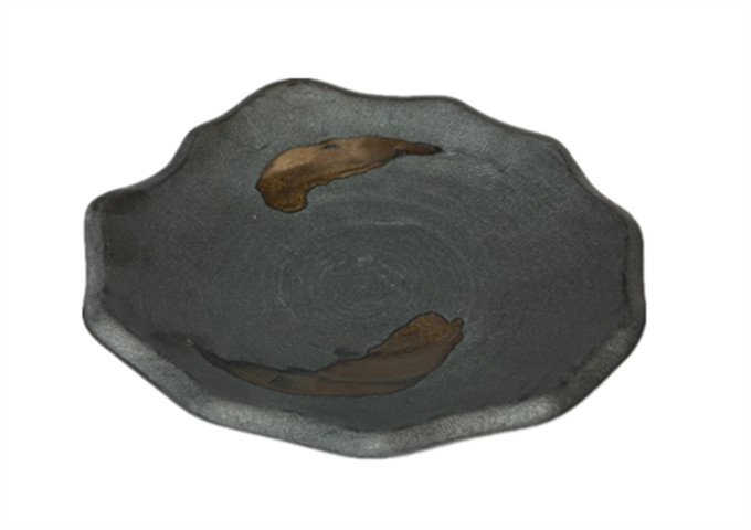 7-1/2'' X 7'' Ceramic Grey Soup Plate | White Stone