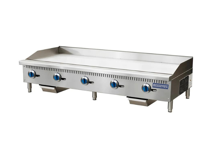 Manotick MT-G60-T 60'' Gas Countertop Griddle with Thermostatic Controls -150,000 BTU | White Stone