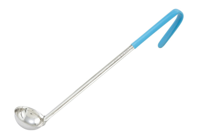 1/2oz, Ladle, One-piece, Teal, S/S | White Stone