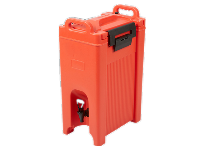 5 Gallon Red Insulated Beverage Dispenser | White Stone