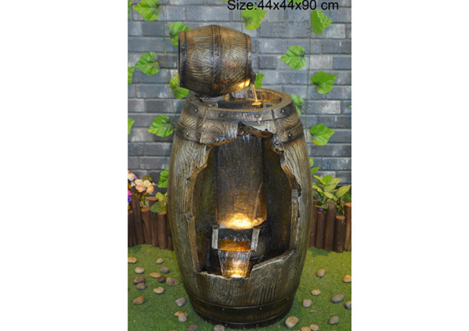 POLY-RESIN POT WATER FOUNTAIN | White Stone