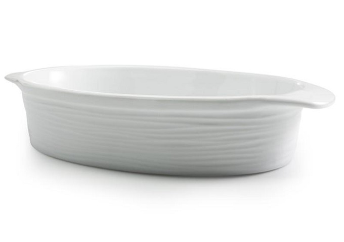 KALAHARI Oval Baker, 14" x 8.5" | White Stone