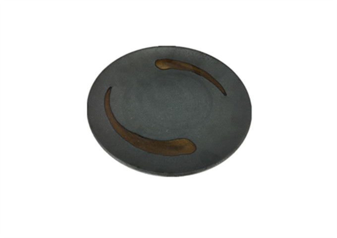 9'' Ceramic Grey Round Plate | White Stone