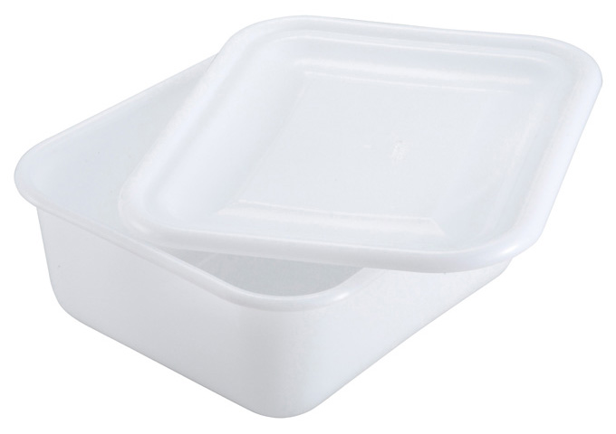 Mini Bin, 14-1/2" x 12-1/2" x 5-3/8", White, PP | White Stone