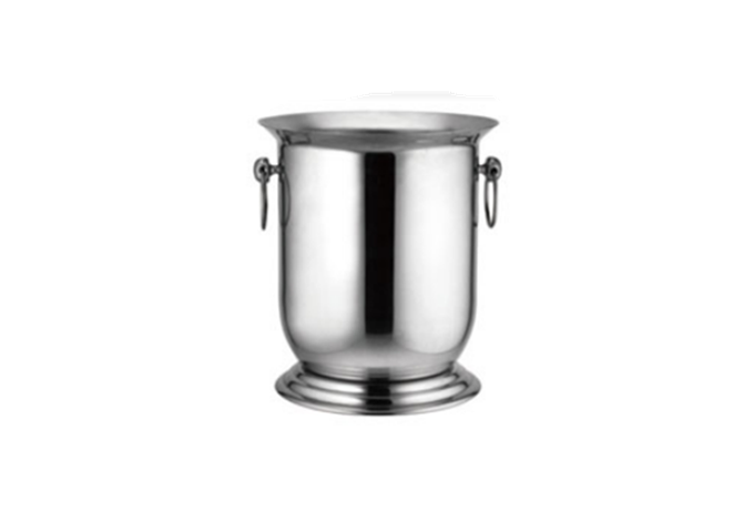 8.5" R*10"H Wine Bucket, Stainless Steel | White Stone