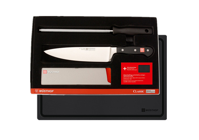 Wusthof Classic Starter Board Set， 4pc | White Stone