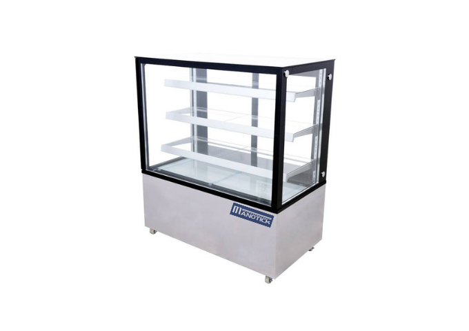 Manotick MT-RD60S 60'' Refrigerated Bakery Display Case w/ Square Glass | White Stone