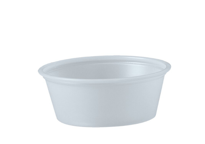 Solo® 1.5oz (44ml) Translucent Polystyrene Souffle / Portion Cup - 2500/Case | White Stone